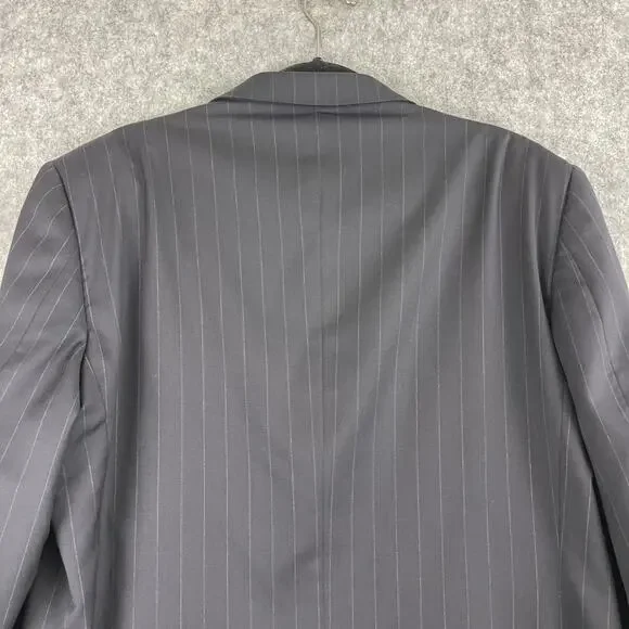 VTG Ermenegildo Zegna Blazer Mens IT 52R US 42R Blue Stripe Wool 3 Button Neiman